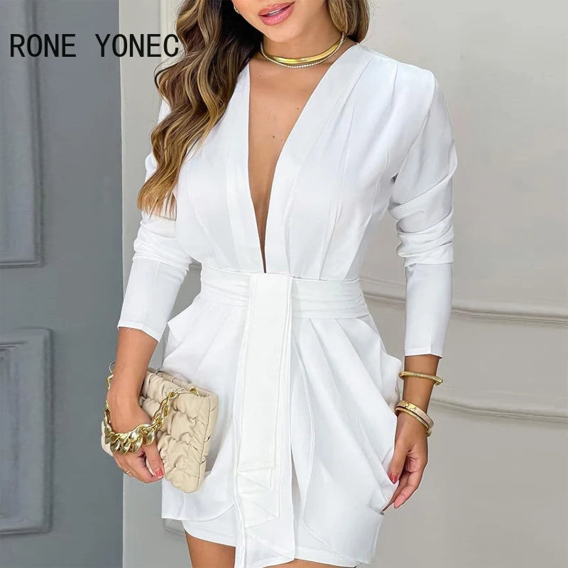 Vestido Blazer em V Roneves